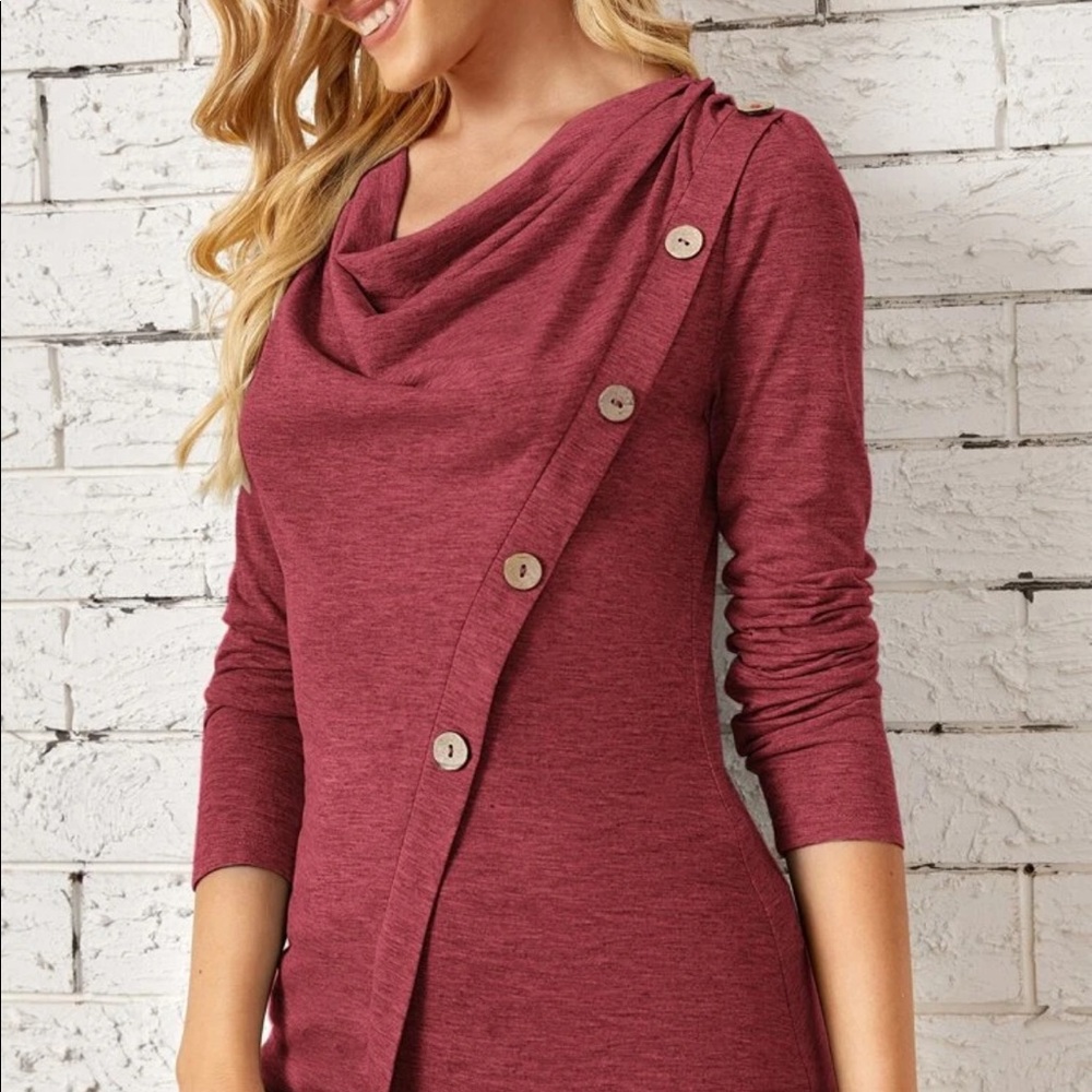 Boho black button detail blouse - Picture 12 of 14